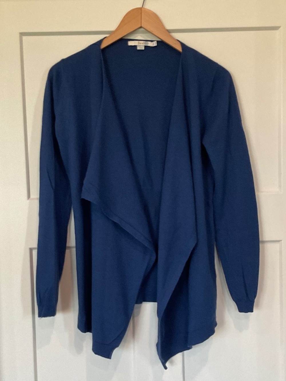 Boden Women's Drape Front Open Cardigan Sweater Long Sleeve Irregular Hem